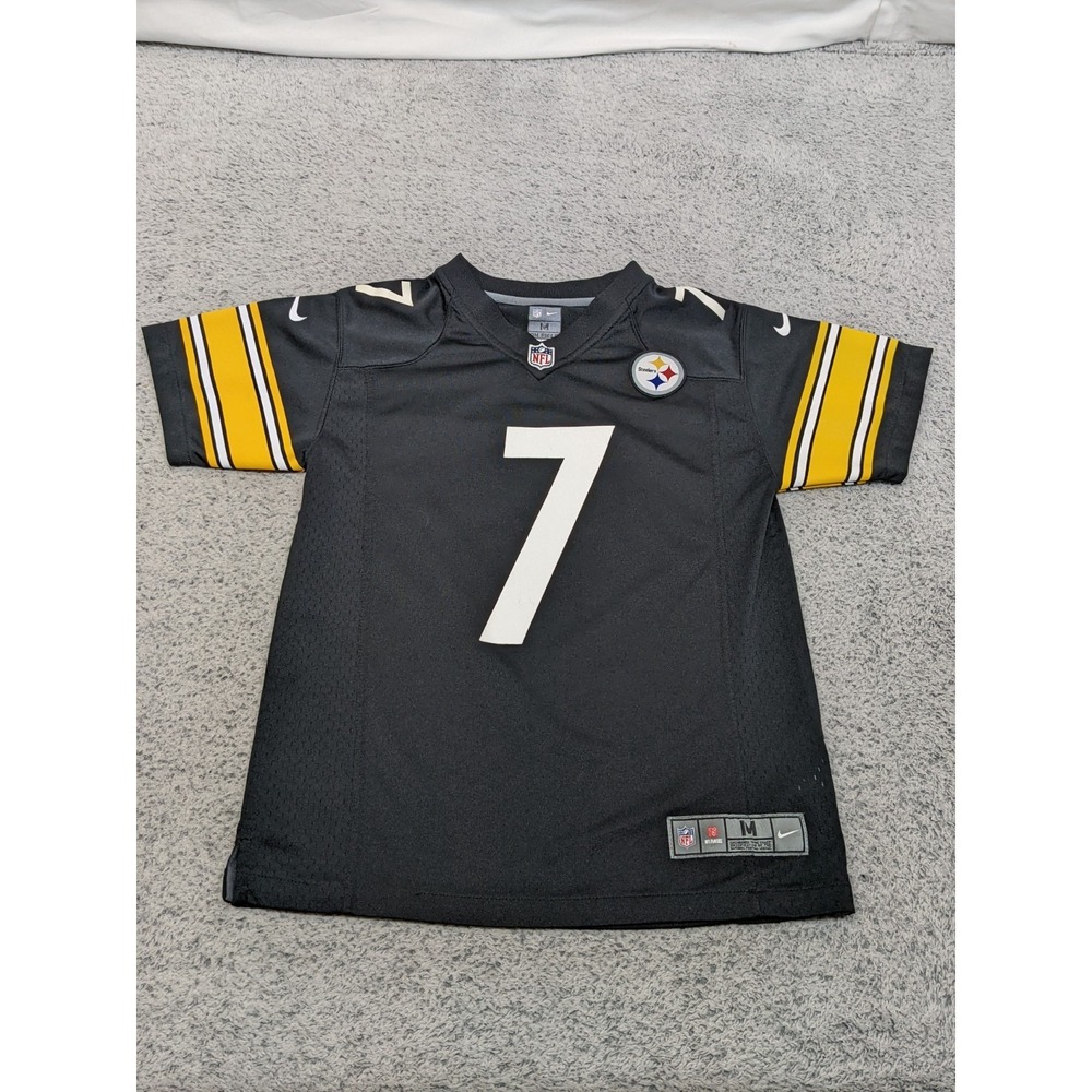 NIKE Pittsburgh Steelers BEN ROETHLISBERGER Jersey #7 Youth Medium NFL ON FIELD